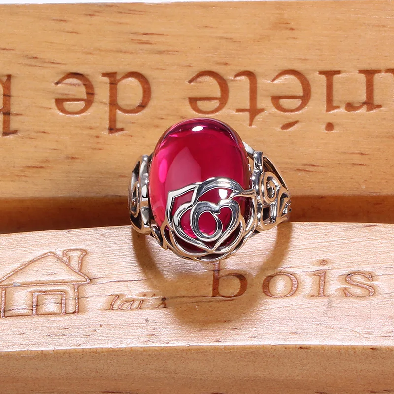 

Wedding Rings Anel Masculino Shun Crystal Palace Resto Ancient Ways Is Atmospheric Index Finger Ring Ring, 925 Rose Pattern