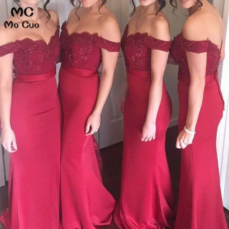 wine red bridesmaid dresses