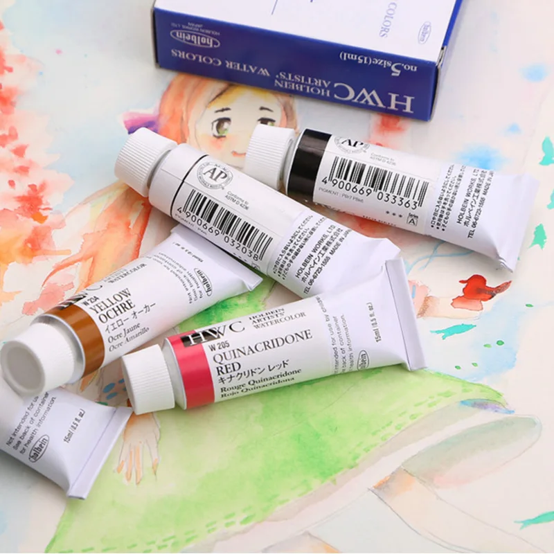 Набор японских акварельных пигментов Holbein Hype серия (1) Hwc 15 мл одна ветка|Акварель| |