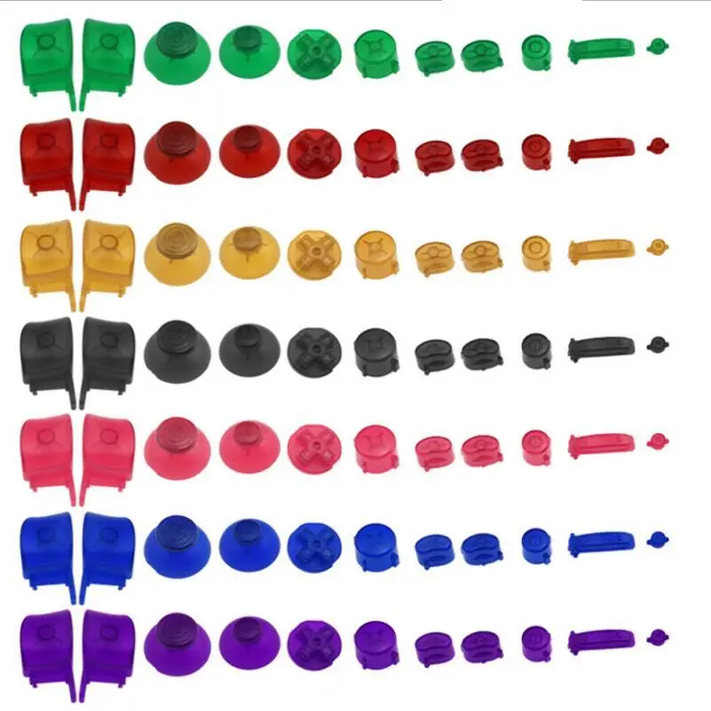 

For Gamecube Controller Mod Colorful Complete button set with Thumbsticks for N GC button set