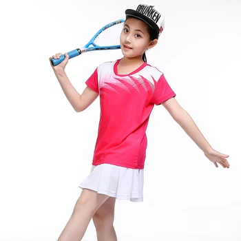 

Free print name Children Badminton clothes Girl tracksuit , Sports children table tennis clothes girl ,Tennis skirt clothes 5063