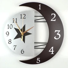 Modern Living Room Decorative Creative font b Wall b font font b Clock b font Star