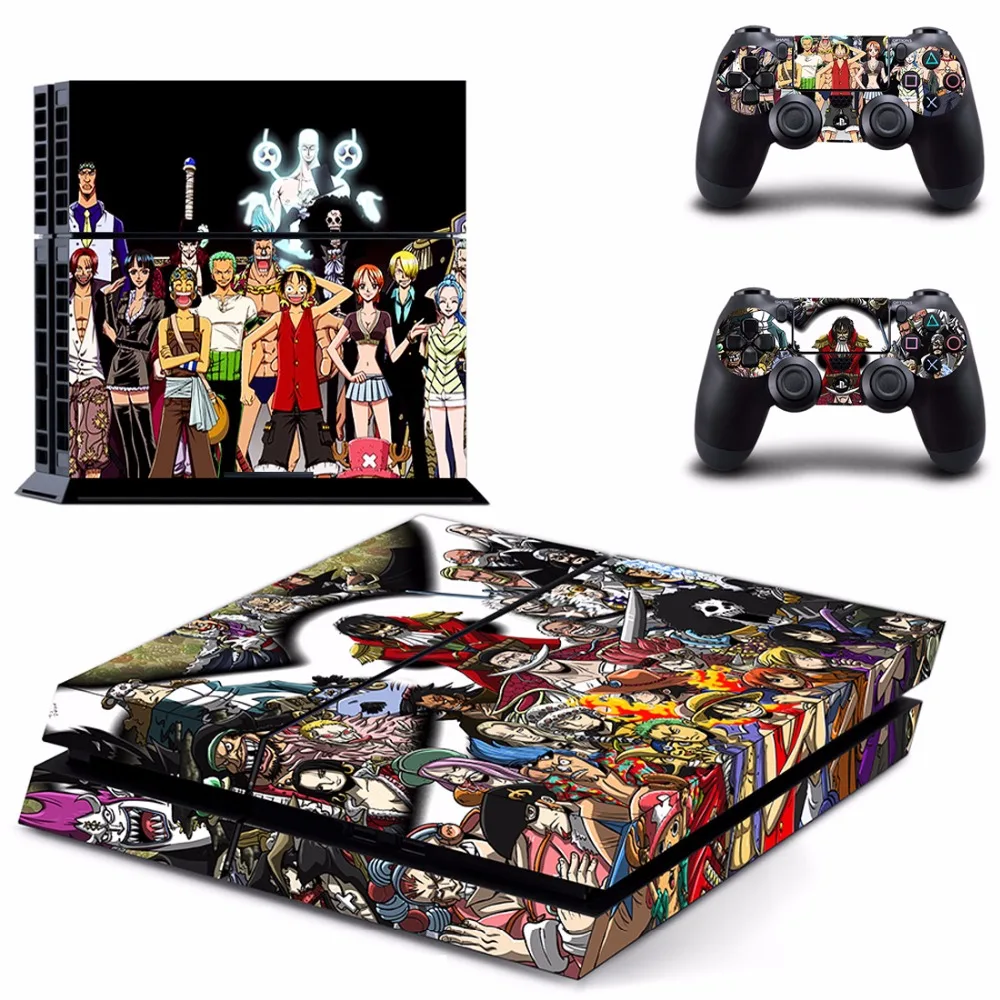 

Ps4 Console Designer Protective Vinyl Skin Decal for Sony Playstation 4 & Wireless Controller Stickers - ONE PIECE