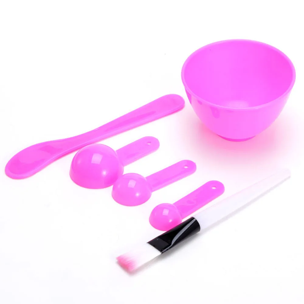 Hot Sale Plastic 4 In 1 Diy Facial Beauty Mask Bowl Women Ladies Cosmetic Tool Mixing Spong Brush With Stick Set |