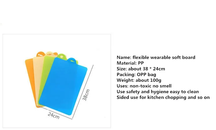 CTREE может гнуться Антибактериальная одежда мягкая разделочная доска может быть подвешена разделочная доска безопасная для здоровья кухонные принадлежности для готовки C394