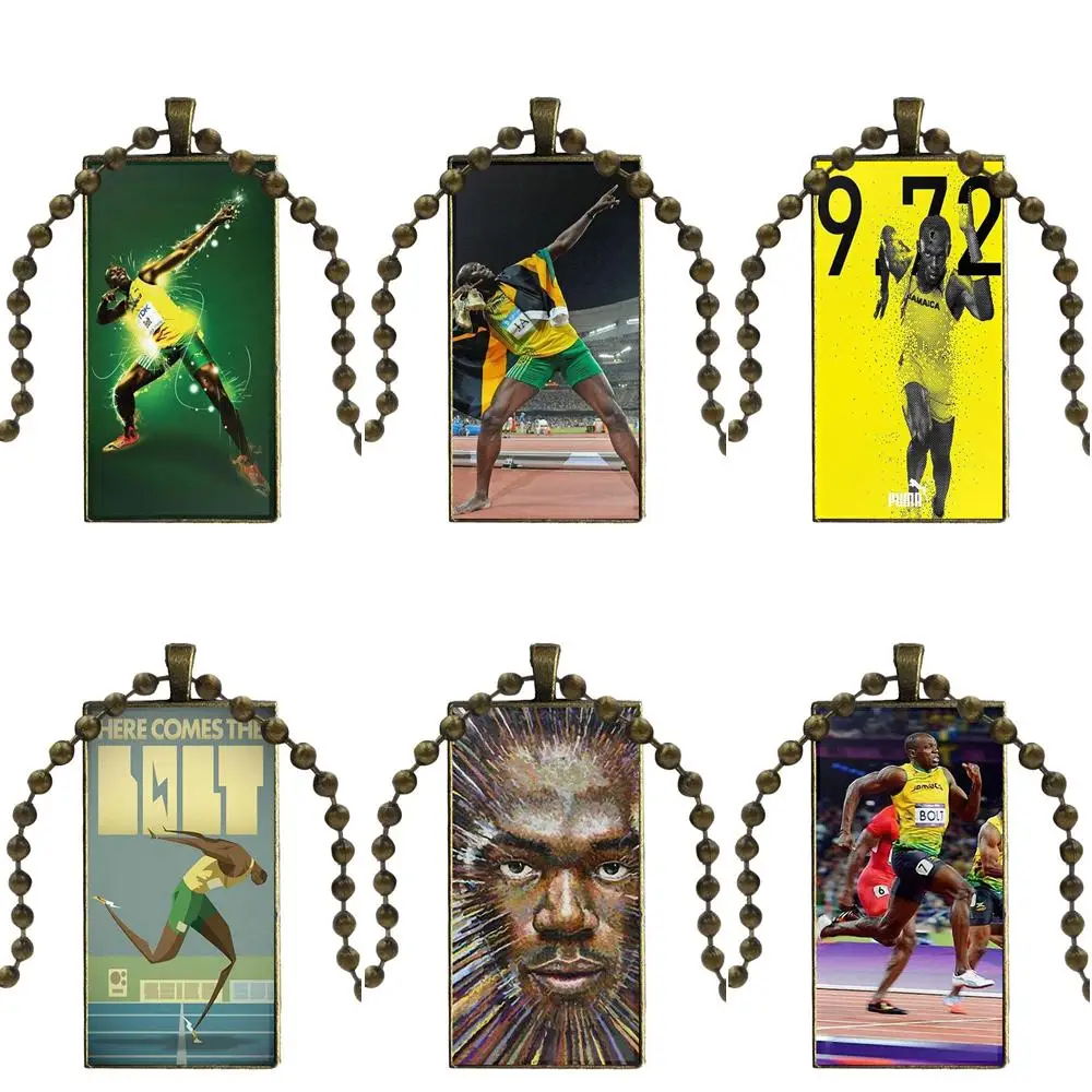 Женское ожерелье с подвеской Usain Bolt Jamaican Ser Athlete для вечеринки модное
