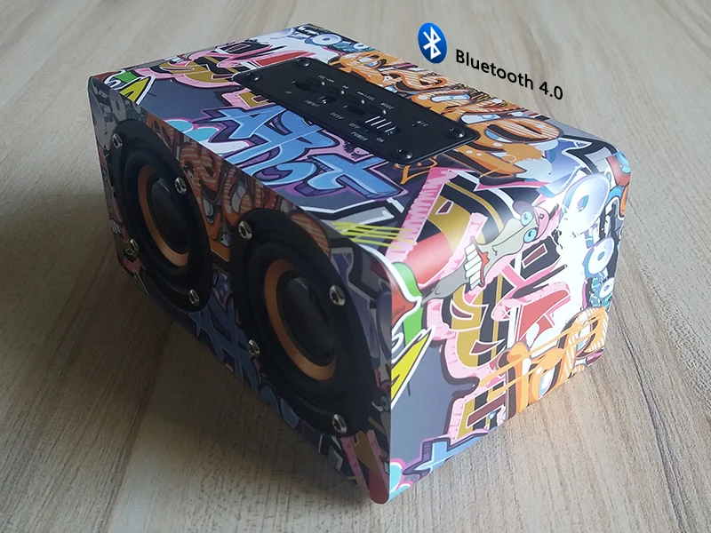 hyperguider Doodle Bluetooth Speaker Wooden (7)