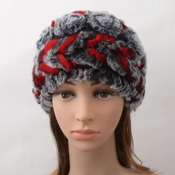 

Genuine Rex Rabbit Fur Hats for Women Natural Rex Rabbit Fur Caps Lady Winter Warm Real Knitted Rabbit Fur Beanies Headwear