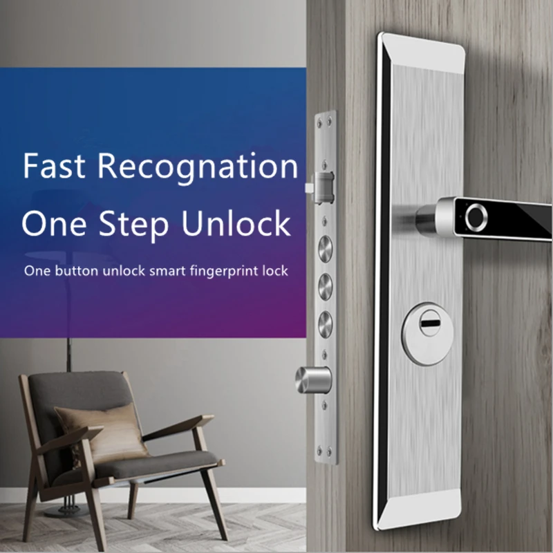 

Stainless Steel Fingerprint reader Fingerprint Lock Smart Door Lock Automatic Security Door Electronic Lock