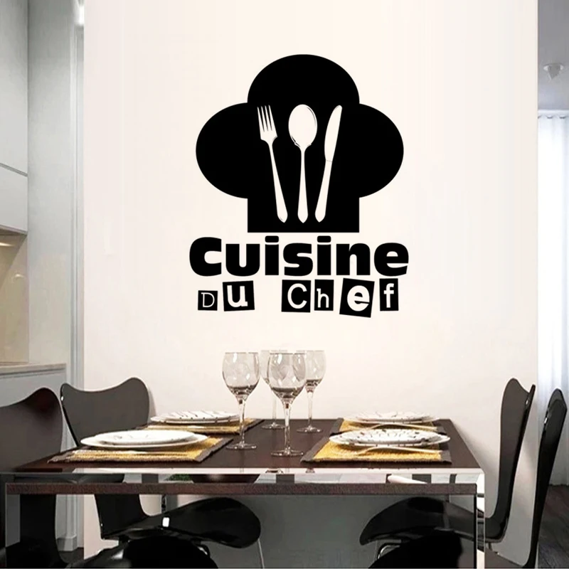 Chef Kitchen Restaurant Rules DIY Wall Stickers Home Decor PVC