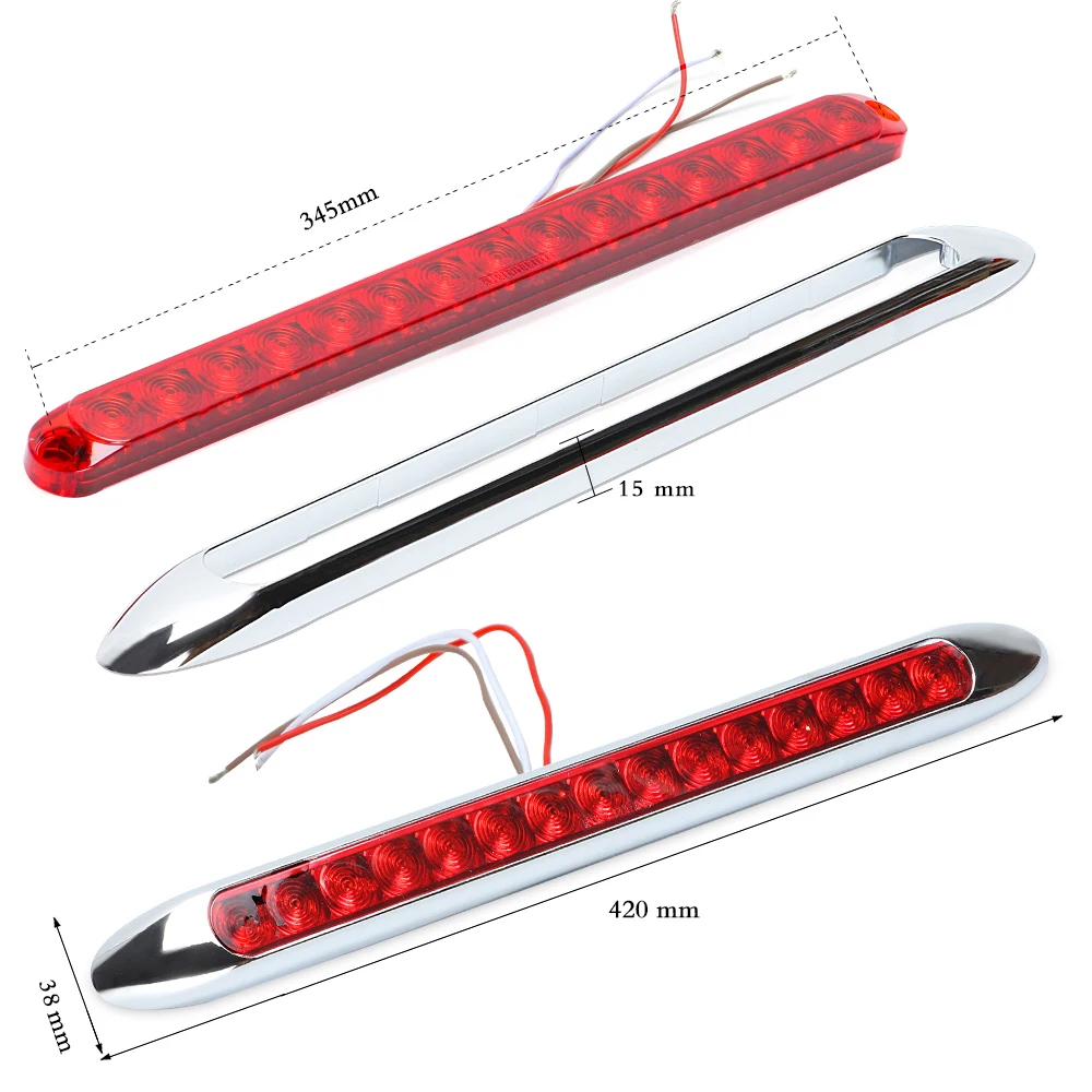 Автомобильный стоп сигнал KEYECU 17 &quot15LED для грузовиков прицепов бар герметичный с
