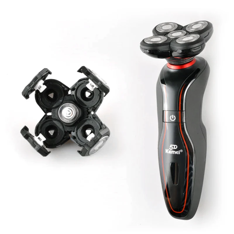 KEMEI-KM-6183-Washable-5-Heads-Rechargeable-Electric-Shaver-Triple-Blade-Electric-Razor-Men-s-Face