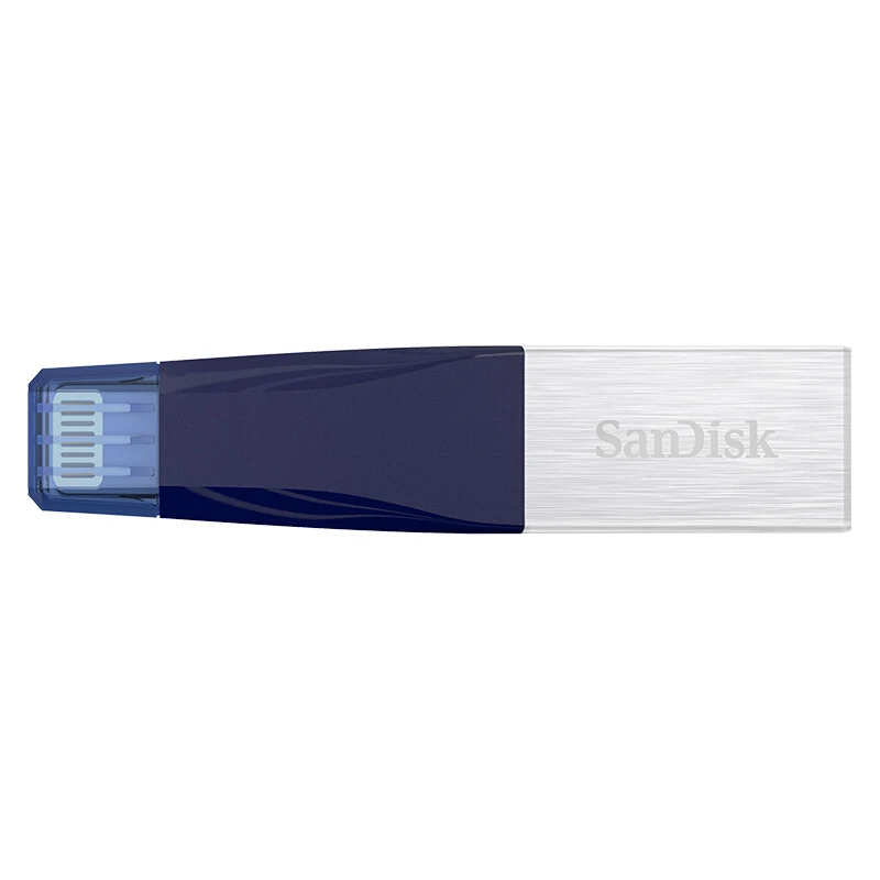 Флеш-накопители SanDisk 32 Гб 128 ГБ USB флеш-накопитель 64 ГБ 16 ГБ usb флеш-накопитель 3,0 двойной интерфейс для iPhone iPad APPLE MFi - Цвет: blue