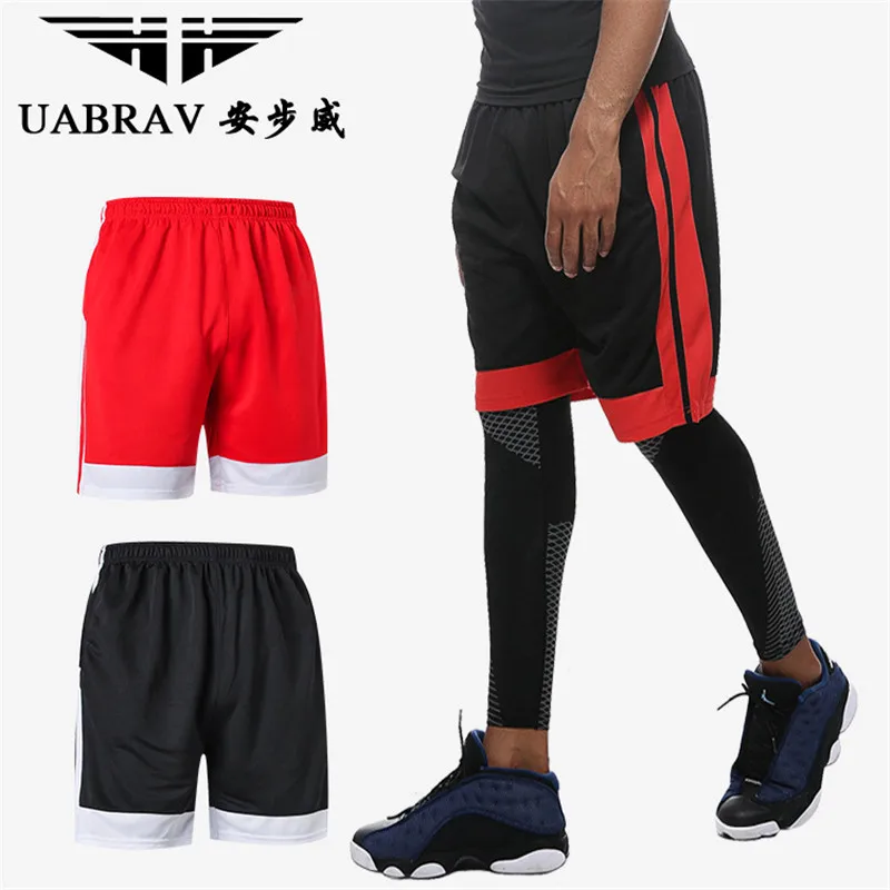 

UABRAV Summer Running Shorts Quick Dry Compression Outdoor Basketball Soccer Training Jogging Gym Men Sport Shorts Sportwear
