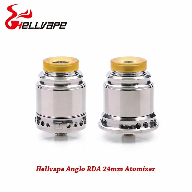 

Hellvape Anglo RDA Replaceable Vaporizer Atomizer Airflow system dual post building deck full 316SS 24mm diameter great flavor