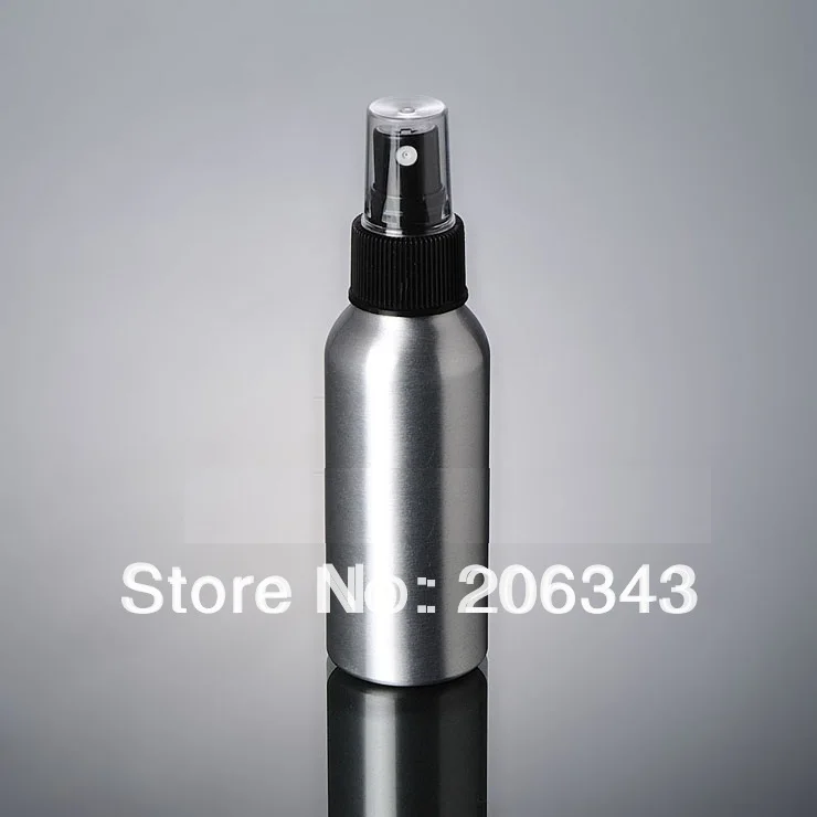 

100pcs 100ml Aluminium bottle pump sprayer bottle black pump spray head Aluminum metal bottle spray bottle mist sprayer