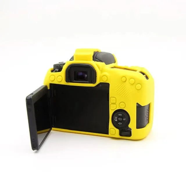 Soft Silicone DSLR Camera Bag Protective Body Cover For Canon EOS 77D Camera Rubber Cover Battery Openning-9