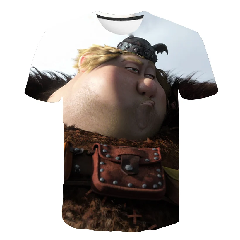 

2019 Hot Sales Big yards T-Shirt Men's Cute Tops How To Train Your Dragon Cartoon T-Shirt 3D T-Shirt Summer Clothes Novel TShirt