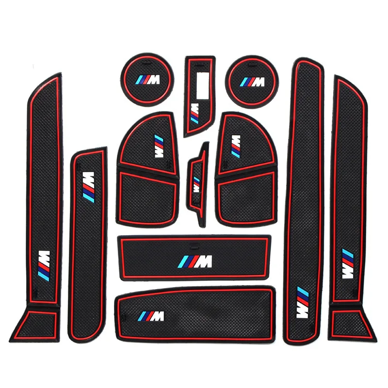 

12Pcs Lot Car Interior Upholstery For BMW new 3 Series Rubber Mat Car Accessories Non-Slip Mat Auto Accessories Interior