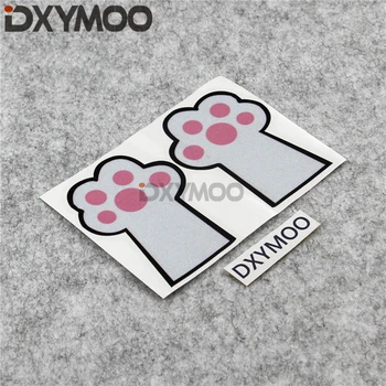 

2PCS Cute Dog Paw Motorcycle Guitar Sticker Waterproof Fashion Cat Meow Pink Paw Car Styling Bumper