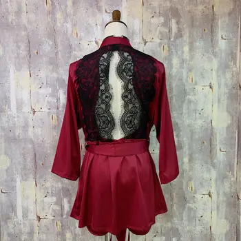 

women Pajamas Sets with Chest Pads Sleep Lounge Satin Sleepwear Casual Pyjama 2019 Femme Silk Indoor Clothing 3 Pieces