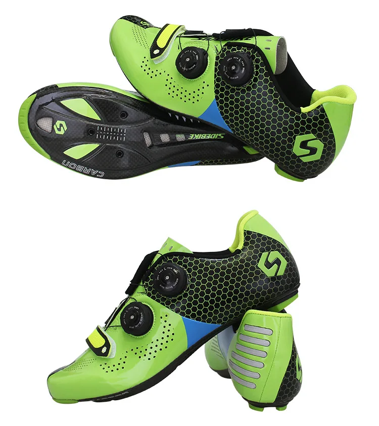 Sidebike, Ультралегкая велосипедная обувь из углеродного волокна, дышащая, для шоссейного велосипеда, самоблокирующаяся, велосипедная обувь, спортивная, Триатлон, гоночные кроссовки