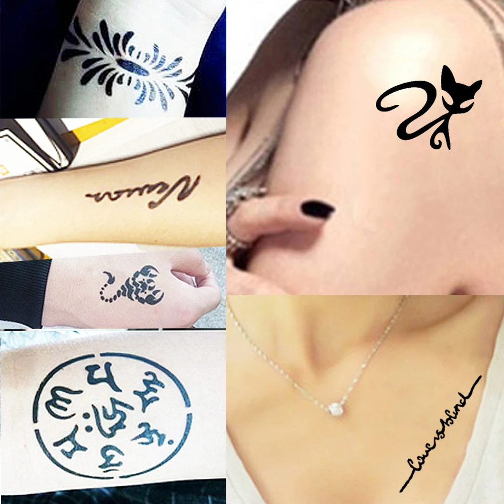 Aliexpresscom Buy 1pc Temporary Airbrush Henna Stencil For Women