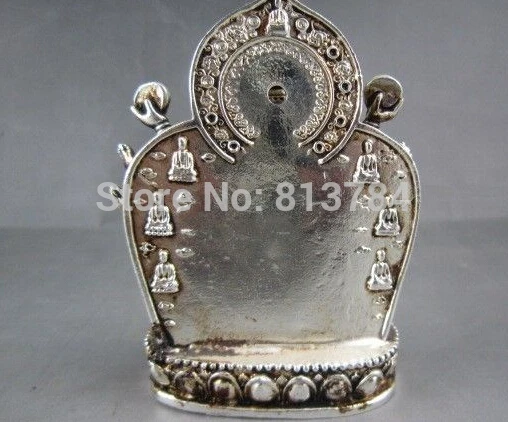 [Главная Сад] Мяо серебра ручной работы коллекция Буддийских статуй повезло Авалокитешвара