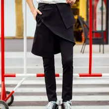 27-44 Горячая Весна Мужская Новая мода личности оставить два прямые брюки свободные повседневные прически шаровары