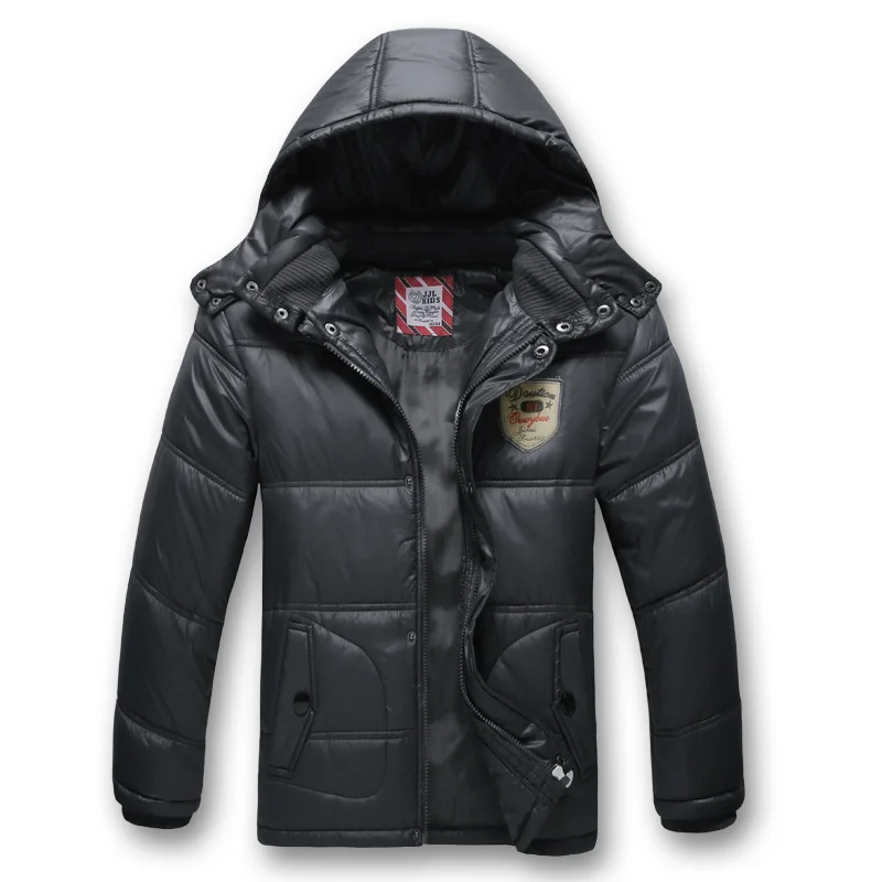 Зимняя длинная куртка для мальчиков Детская верхняя одежда плотные теплые
