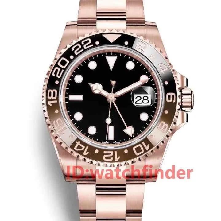 

Rose Gold Luxury Automatic 116710 Black Ceramic Designer Brand Stainless Mens Womens Fashion Master Watches Watch Man Wristwatch