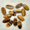 Cabujones de forma ovalada para fabricación de joyas, 20 unidades por lote, piedra de ojo de tigre natural, joyería, 15x30mm, envío gratis ► Foto 2/2