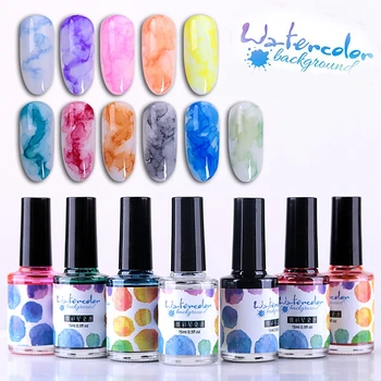 

15ml Blooming Nail Gel Lacquer Ink Watercolor Effect Fast Dry DIY Nail Polish Gel Varnish Holo Smoke Polish Manicure Decoration