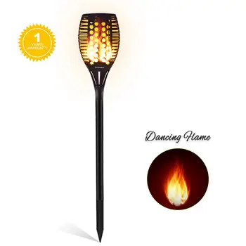 

Solar Tiki Torch Lights LED Garden Waterproof Outdoor Courtyard Lamp Dancing Flame Flickering 96 LEDs Decorative Lights IP65