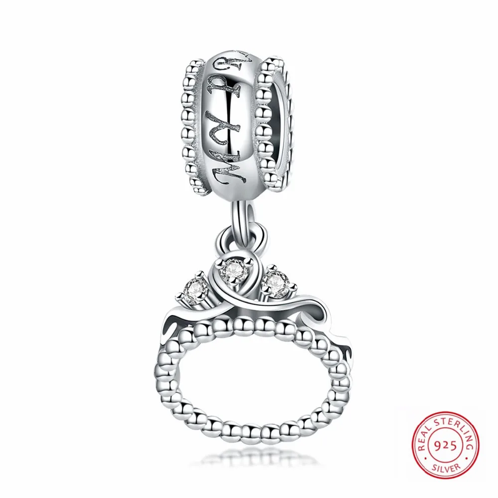 

New Sale 100% 925 Sterling Silver Charms Pendants Princess Laurel Crown Fit Women Bracelets Necklaces charms colgante 925 plata