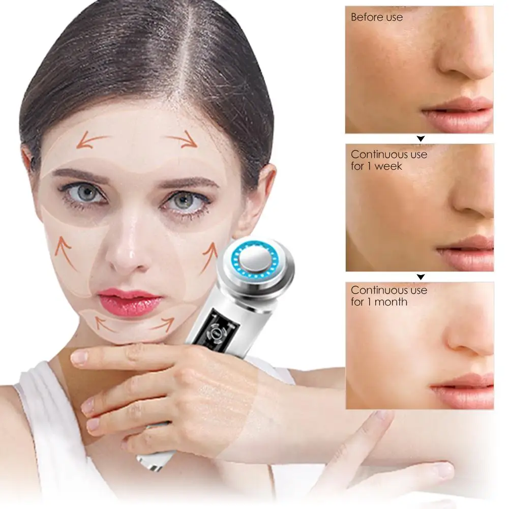 Branqueamento de Limpeza Instrumento de Beleza Cuidados com a Pele Colorido Levou Facial Limpeza Profunda Lifting Massageador Elétrico Dispositivo Luz 17 Instrumento de Beleza Cuidados Com A Pele