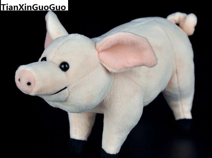 about 18cm pink pig plush toy cute pig soft doll baby toy birthday gift