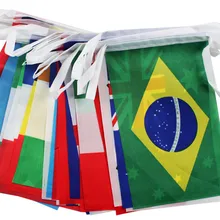 8# струнный флаг 100 шт., 200 шт. страны по всему миру флаг Наций маленький флаг, 32 команды Олимпийские игры Висячие флаги