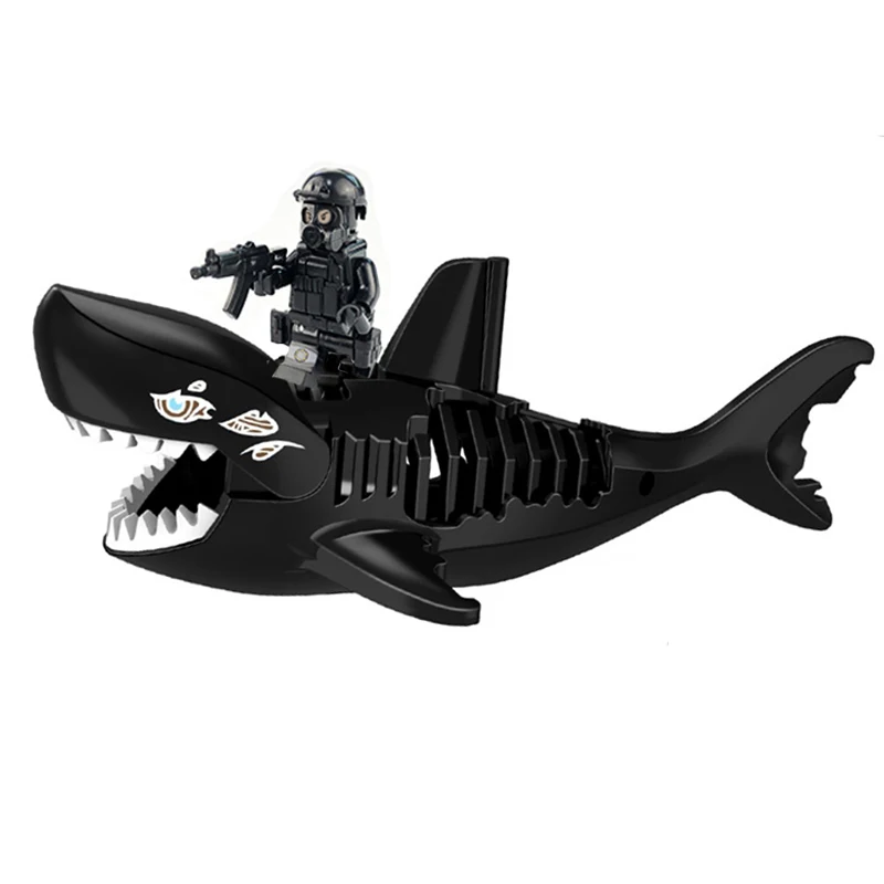 Single Sale Building Blocks Pirates of the Caribbean Ghost Zombie Shark Special Forces Figures legoings Bricks For Children Toys