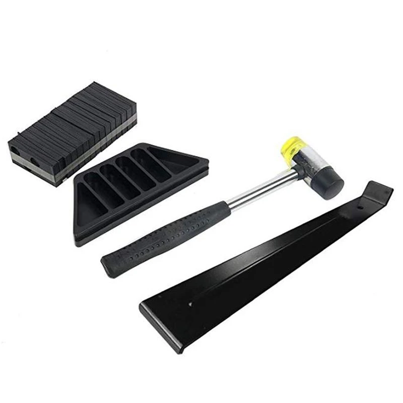 Laminate Wood Flooring Installation Kit with 30 Spacers Tapping Block Pull Bar and Mallet | Инструменты