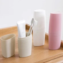 Зубная щетка, зубная паста, футляр для путешествий, коробка для хранения кемпинга, органайзер, простая гигиена, портативный многофункциональный домашнее хранилище с крышкой