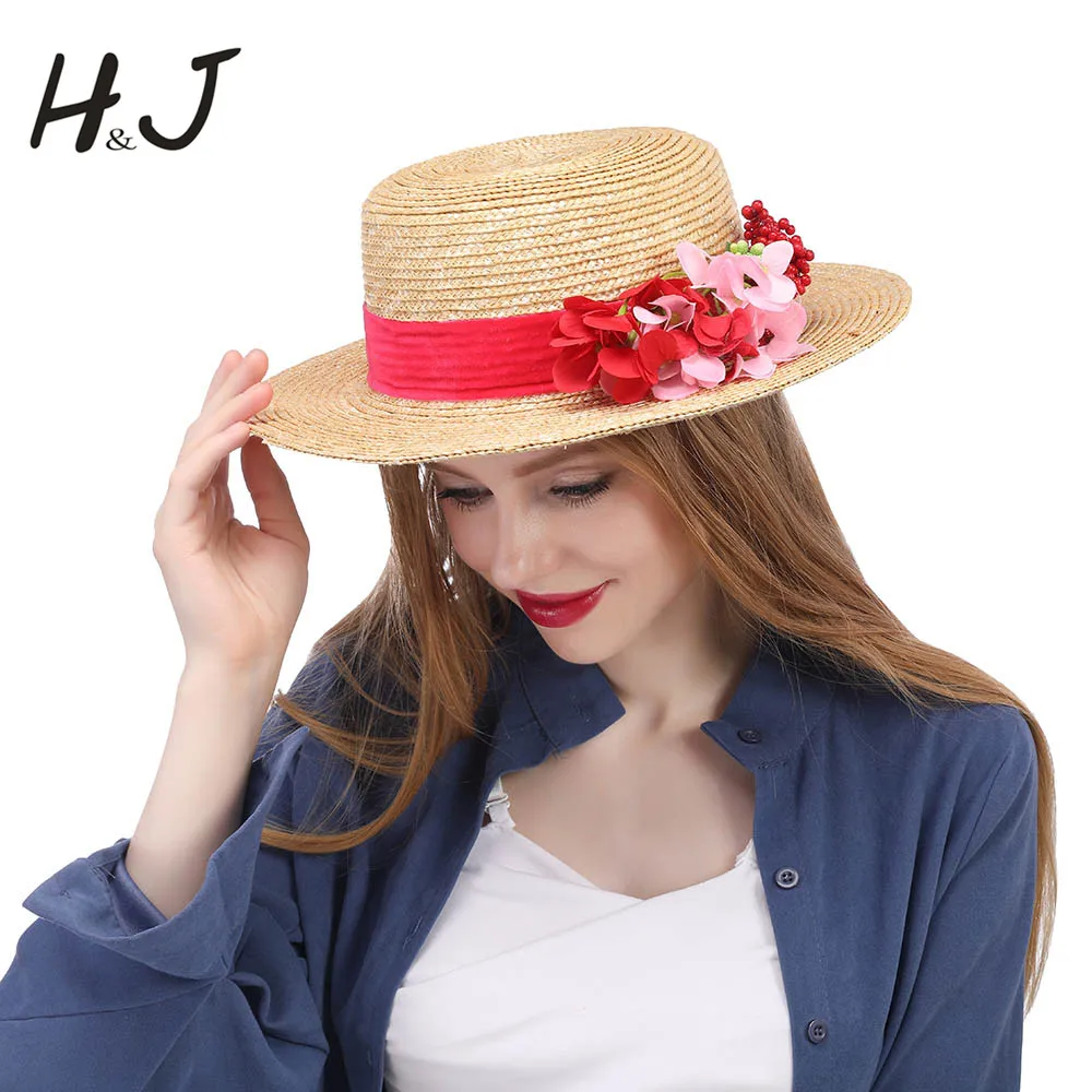 Модная женская летняя соломенная шляпа от солнца, женская пляжная шляпа с широкими полями, шляпа ручной работы с цветами, размер 56-58 см