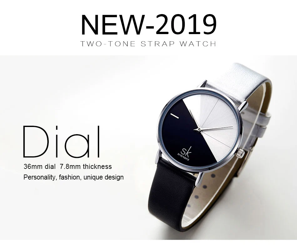 SK Luxury Leather Watches Women Creative Fashion Quartz Watches For Reloj Mujer 2018 Ladies Wrist Watch SHENGKE relogio feminino (2)