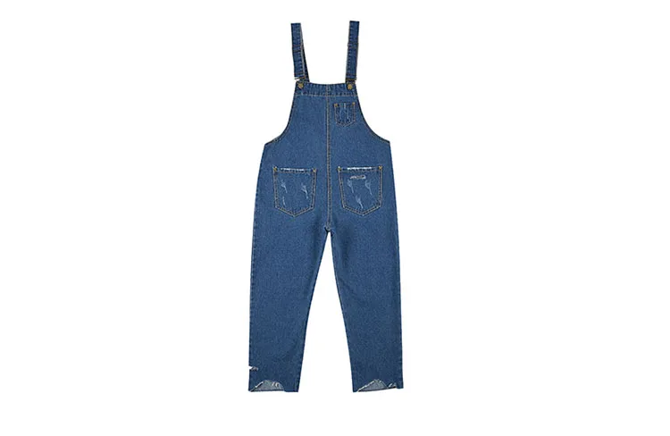 Stylish suspender jeans. College style, casual denim pants. (1)