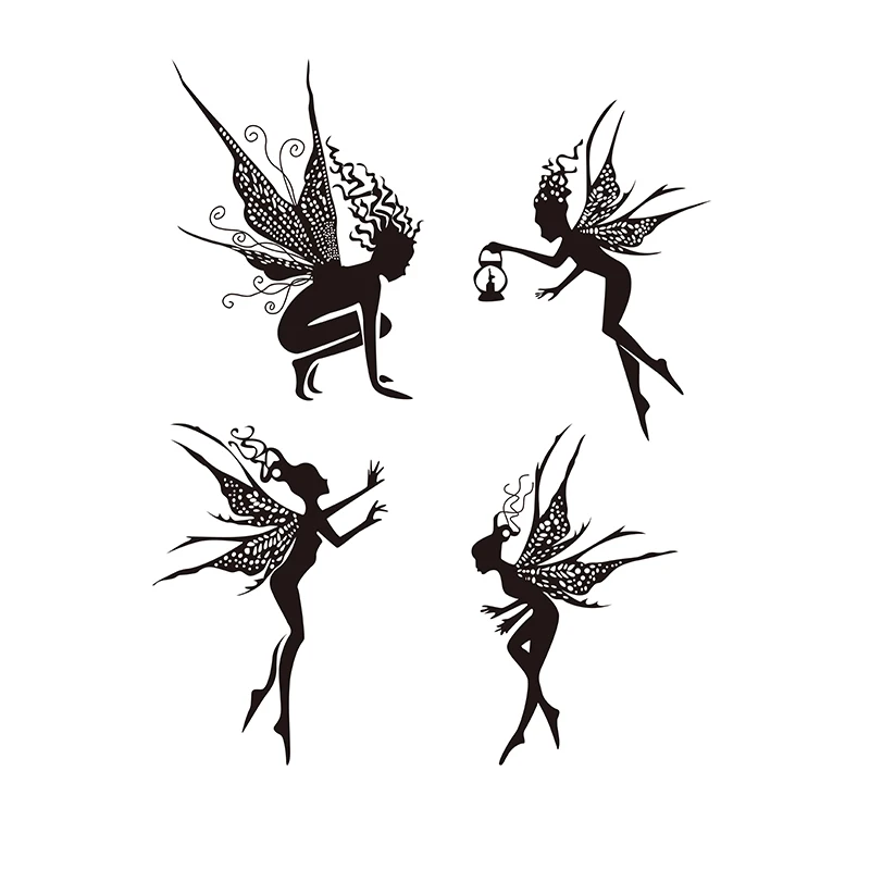 

4pcs fairy Set Silicone Transparent Rubber Stamp background clear Stamps DIY Scrapbooking card making
