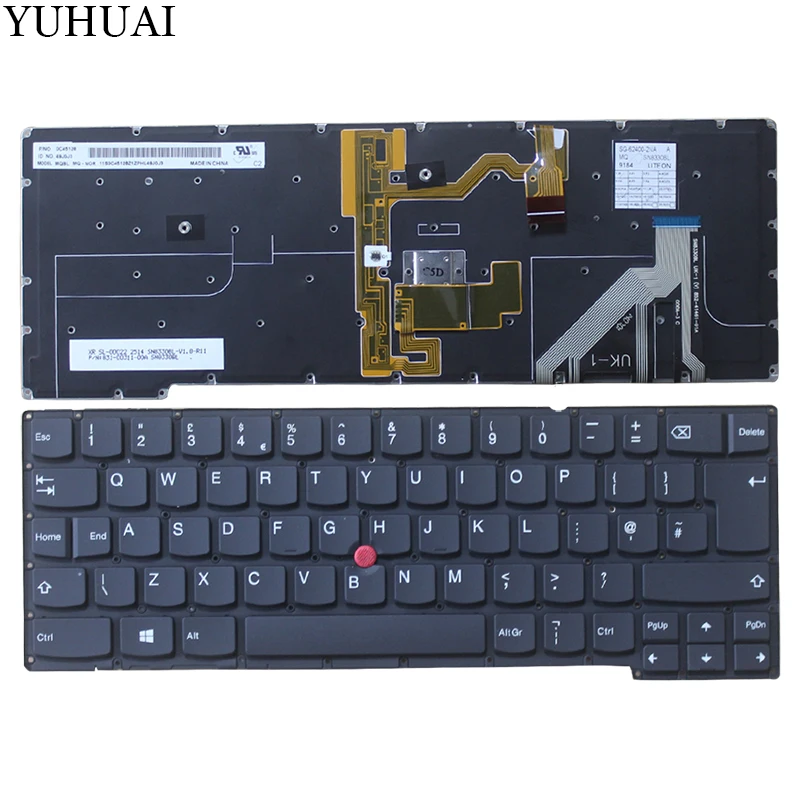 

NEW UK Laptop keyboard with backlit for lenovo thinkpad X1C 2014 x1 carbon gen 2 type 20A7 20A8 UK keyboard
