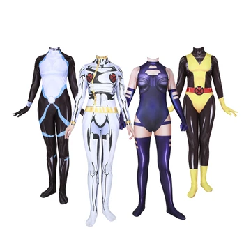 

Superhero Movie X-Men Psylocke Elizabeth Braddock Cosplay Costume Zentai Bodysuit Suit Jumpsuits adult kids