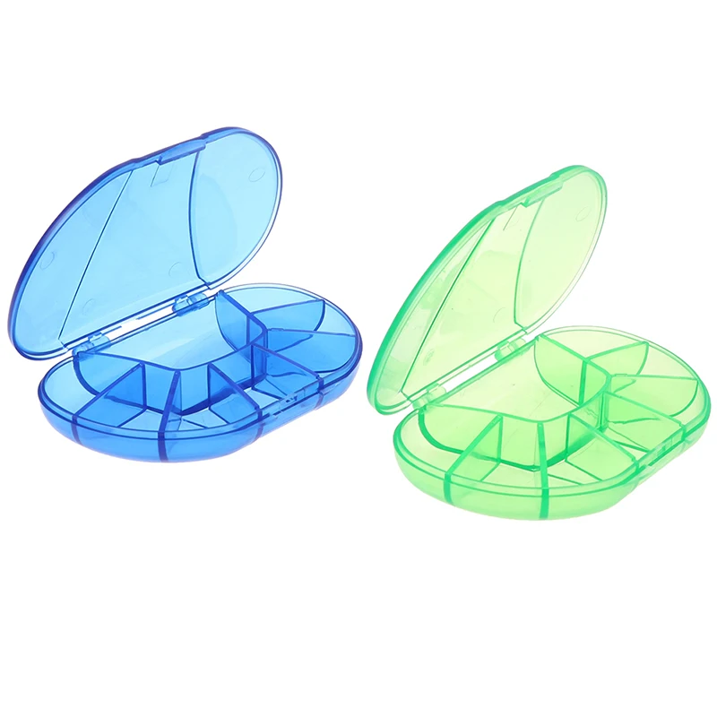 1PC Weekly 7 Days Tablet Container Box Outdoor Travel Portable Transparent Dispenser 8 Grid Medicine Storage Box Pill Cases