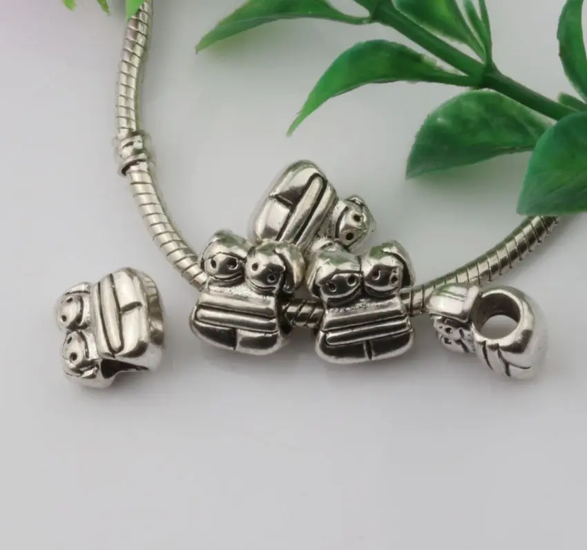

Wholesale 26pcs Cute Twins Girl Spacer Beads Fit European Charm Bracelet 13x10mm (3283)
