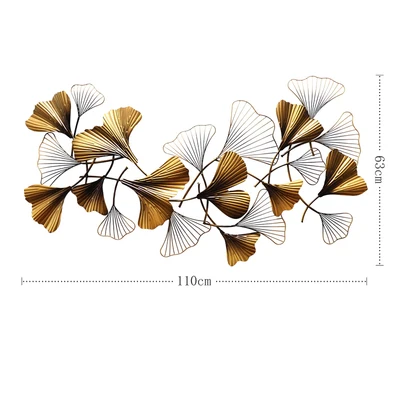 Современные листок гинкго настенные подвески для самодеятельного творчества украшения дома гостиной диван фон Офис крыльцо 3D настенные украшения - Цвет: style2